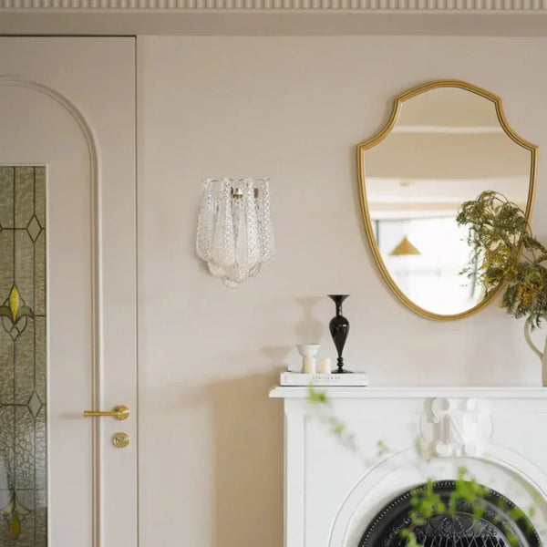 Murano Petals White Wall Light 13.4"-Wall Light-Arialamps