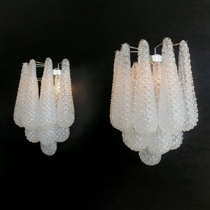 Murano Petals White Wall Light 13.4"-Wall Light-Arialamps