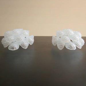 Murano Petals White Wall Light 13.4"-Wall Light-Arialamps