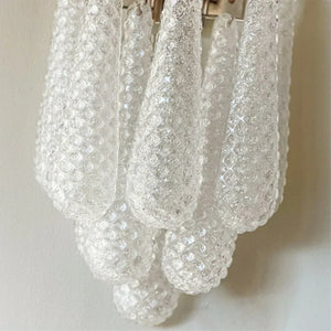 Murano Petals White Wall Light 13.4"-Wall Light-Arialamps