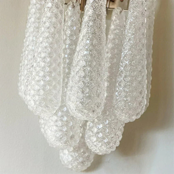 Murano Petals White Wall Light 13.4"-Wall Light-Arialamps