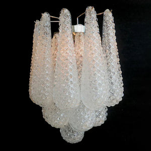 Murano Petals White Wall Light 13.4"-Wall Light-Arialamps