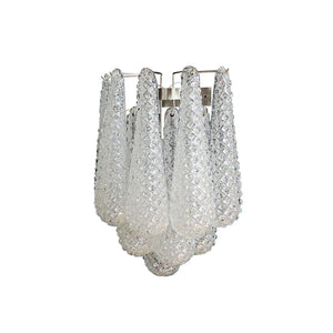 Murano Petals White Wall Light 13.4"-Wall Light-Arialamps