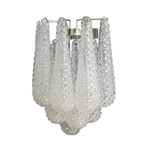 Murano Petals White Wall Light 13.4"-Wall Light-Arialamps