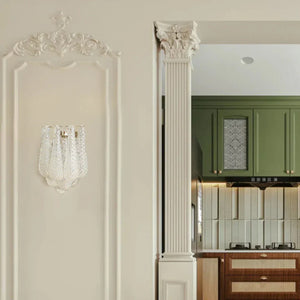 Murano Petals White Wall Light 13.4"-Wall Light-Arialamps