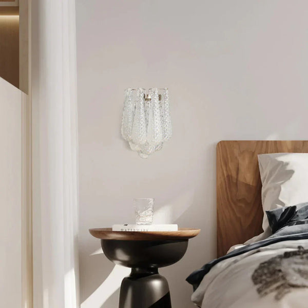 Murano Petals White Wall Light 13.4"-Wall Light-Arialamps