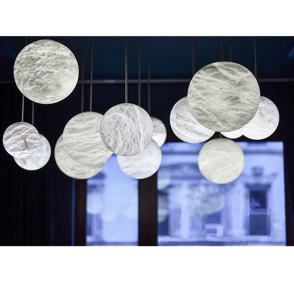 Nami Alabaster Sphere Staircase Chandelier,Multi Pendant Light-chandeliers for dining room,chandeliers for stairways,chandeliers for foyer,chandeliers for bedrooms,chandeliers for kitchen,chandeliers for living room-3Balls-Arialamps