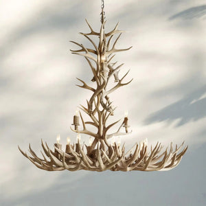 Natural Antler Chandelier 48"