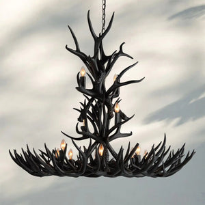 Natural Antler Chandelier 48"