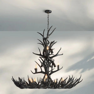Natural Antler Chandelier 48"