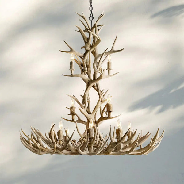 Natural Antler Chandelier 48"