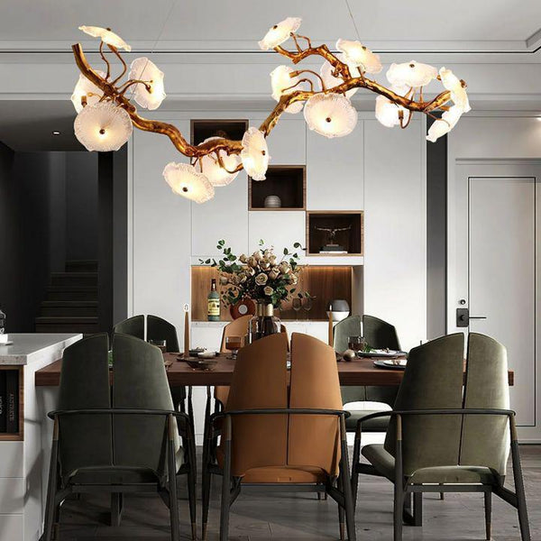 Nenufar Blooming Chandelier-chandeliers for dining room,chandeliers for stairways,chandeliers for foyer,chandeliers for bedrooms,chandeliers for kitchen,chandeliers for living room-Arialamps