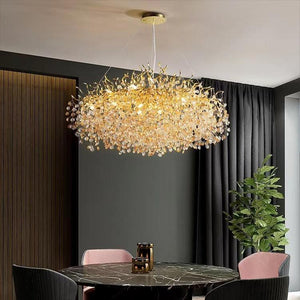 New Modern Light Luxury Branch Crystal Chandelier for Dining /Living Room-Chandeliers-Oval: L47.2"*H27.6"-Warm Light-Arialamps