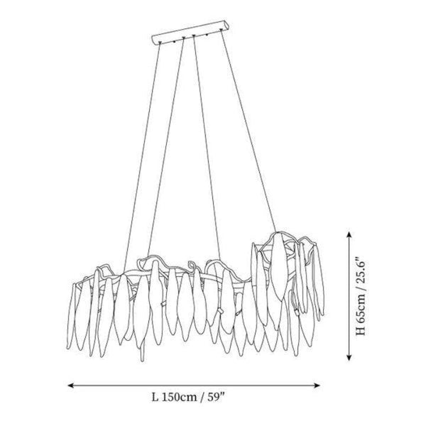 Niagara Branch Chandelier-chandeliers for dining room,chandeliers for stairways,chandeliers for foyer,chandeliers for bedrooms,chandeliers for kitchen,chandeliers for living room-Arialamps