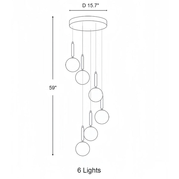 Nordic Extra Large Minimalist Long Pendant Light for High Ceiling Staircase-