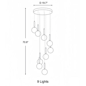 Nordic Extra Large Minimalist Long Pendant Light for High Ceiling Staircase-
