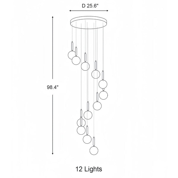 Nordic Extra Large Minimalist Long Pendant Light for High Ceiling Staircase-