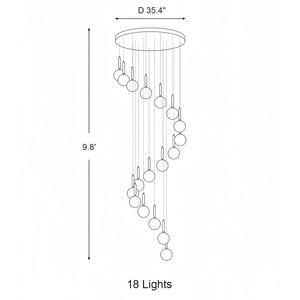 Nordic Extra Large Minimalist Long Pendant Light for High Ceiling Staircase-