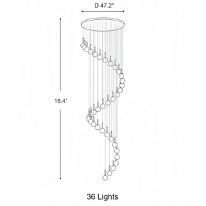 Nordic Extra Large Minimalist Long Pendant Light for High Ceiling Staircase-