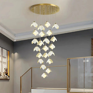 Orlani Bloom Cascade Stairs Chandelier - Arialamps