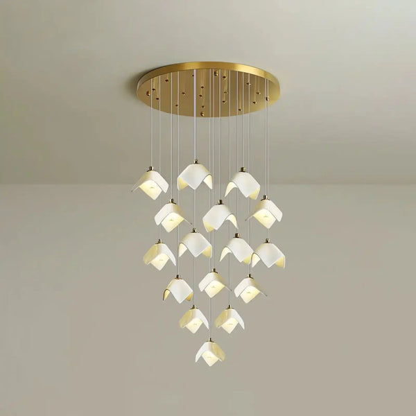 Orlani Bloom Cascade Stairs Chandelier - Arialamps
