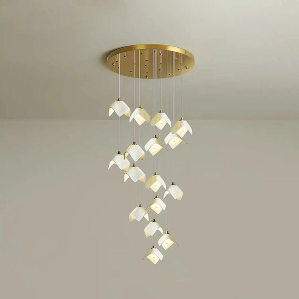 Orlani Bloom Cascade Stairs Chandelier - Arialamps