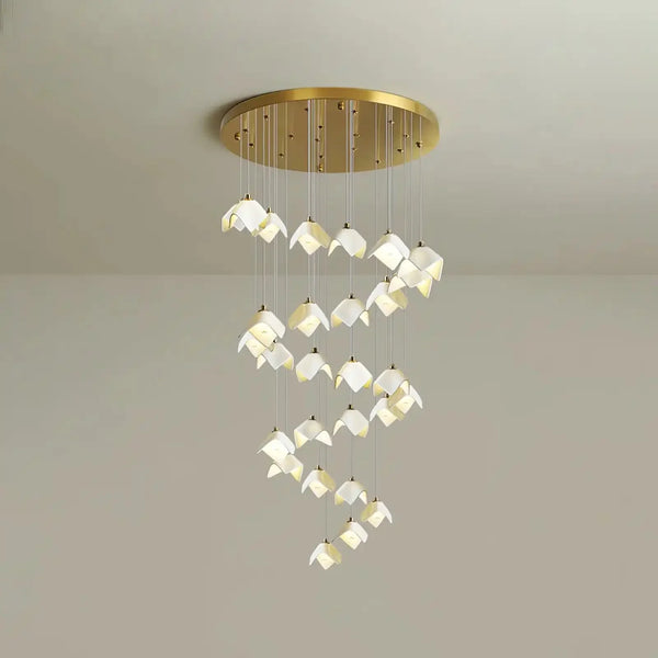 Orlani Bloom Cascade Stairs Chandelier - Arialamps