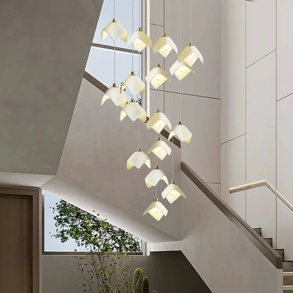Orlani Bloom Cascade Stairs Chandelier - Arialamps