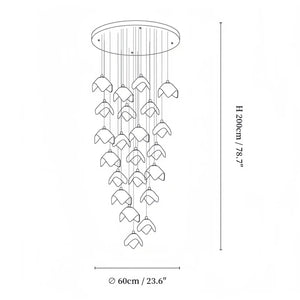 Orlani Bloom Cascade Stairs Chandelier - Arialamps