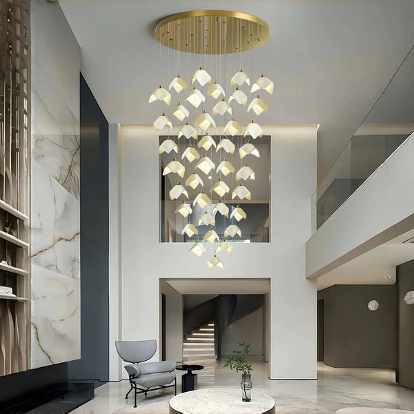 Orlani Bloom Cascade Stairs Chandelier - Arialamps
