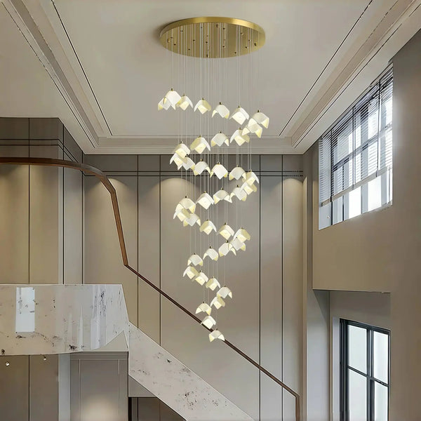 Orlani Bloom Cascade Stairs Chandelier - Arialamps
