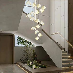 Orlani Bloom Cascade Stairs Chandelier - Arialamps