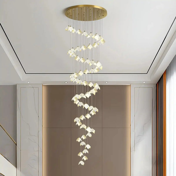 Orlani Bloom Cascade Stairs Chandelier - Arialamps