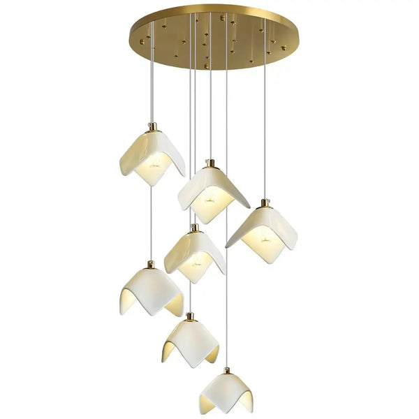 Orlani Bloom Cascade Stairs Chandelier - Arialamps