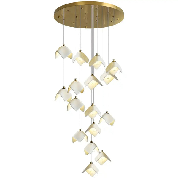 Orlani Bloom Cascade Stairs Chandelier - Arialamps