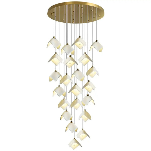 Orlani Bloom Cascade Stairs Chandelier - Arialamps