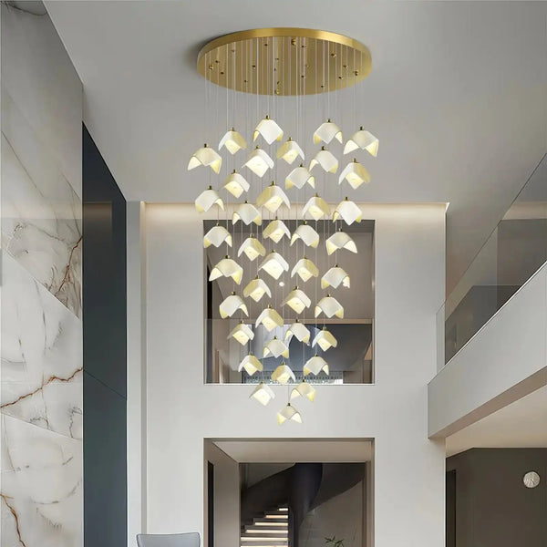 Orlani Bloom Cascade Stairs Chandelier - Arialamps