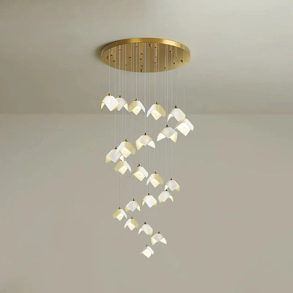Orlani Bloom Cascade Stairs Chandelier - Arialamps