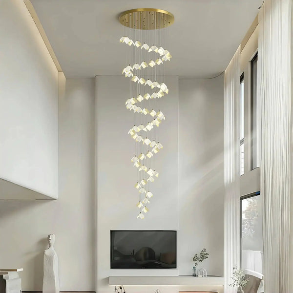 Orlani Bloom Cascade Stairs Chandelier - Arialamps