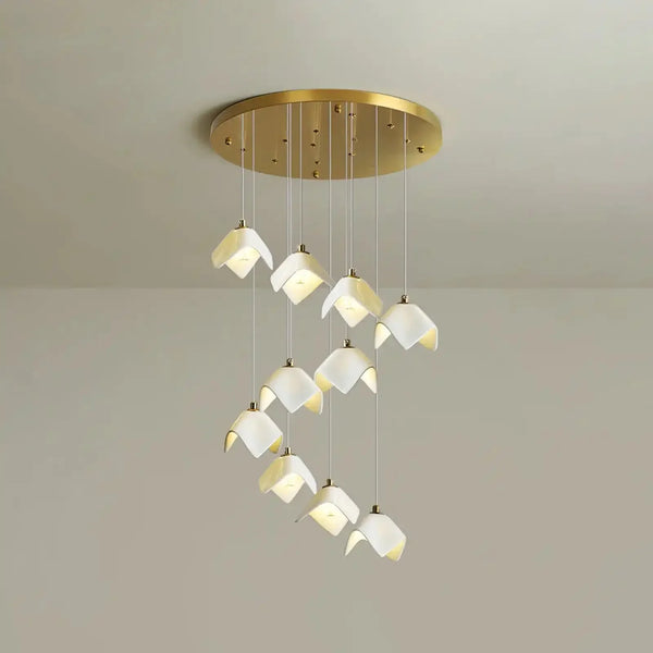 Orlani Bloom Cascade Stairs Chandelier - Arialamps