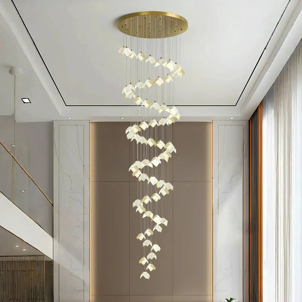 Orlani Bloom Cascade Stairs Chandelier - Arialamps