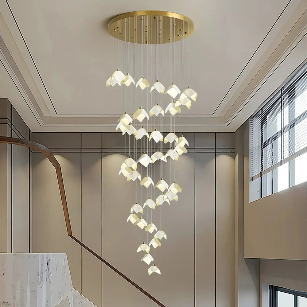 Orlani Bloom Cascade Stairs Chandelier - Arialamps
