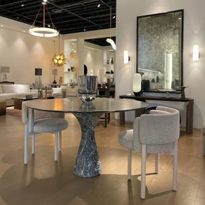 Oslo L1P Pendant Alabaster Chandelier, Halo Ring Chandelier With canopy Over Dining Table-Chandelier-Arialamps