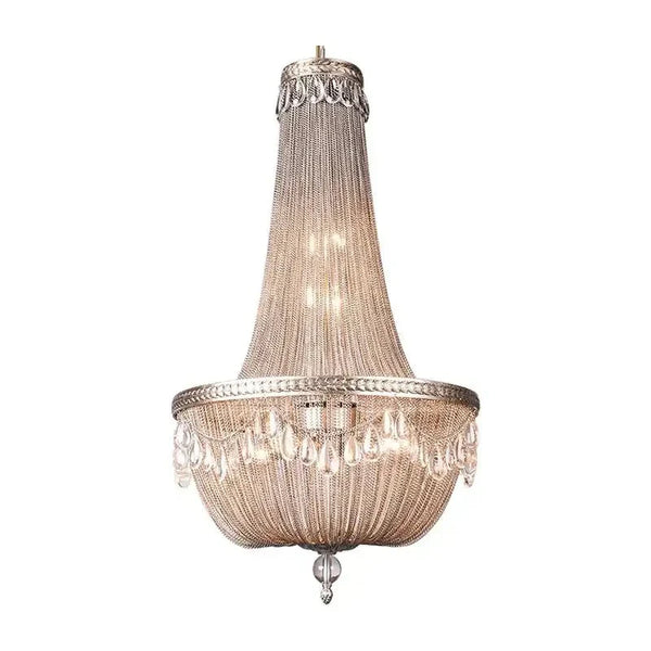 Oversize Modern Metal Art Luxury Crystal Chandelier for Duplex Hall/Staircase/Villa/Foyer - Arialamps