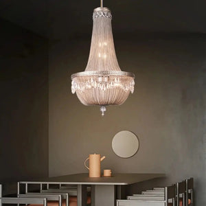 Oversize Modern Metal Art Luxury Crystal Chandelier for Duplex Hall/Staircase/Villa/Foyer - Arialamps