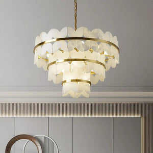Patanga Alabaster Chandelier Light-23.6" x 14.2" / 60 x 36cm-Arialamps