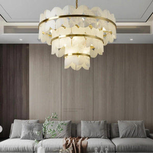 Patanga Alabaster Chandelier Light-31.5" x 19.7" / 80 x 50cm-Arialamps