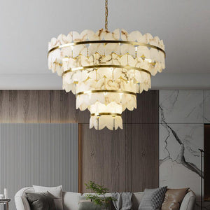 Patanga Alabaster Chandelier Light-39.4" x 27.6" / 100 x 70cm-Arialamps