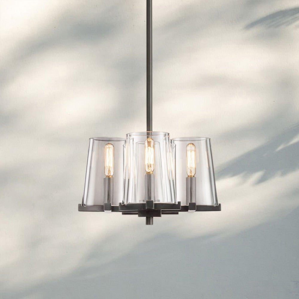 Pauilla Clear Glass Pendant-Lacquered Brass-