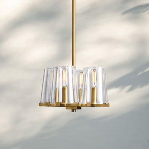 Pauilla Clear Glass Pendant-Lacquered Brass-